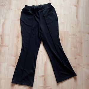 Women's Black Pull-On Flared Dress Pants